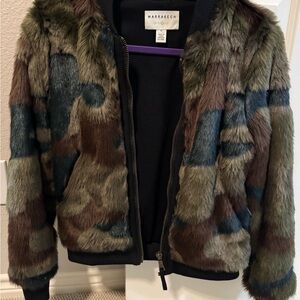 Anthropologie Multicolor Faux Fur Jacket